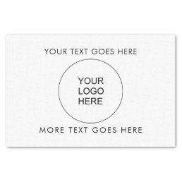 Custom Modern Simple Template Your Logo Here Tissue Paper