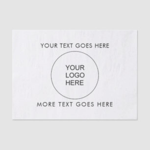 Custom Modern Simple Template Your Logo Here Tissue Paper