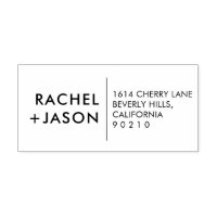 Custom Modern Simple Wedding Return Address Stamp