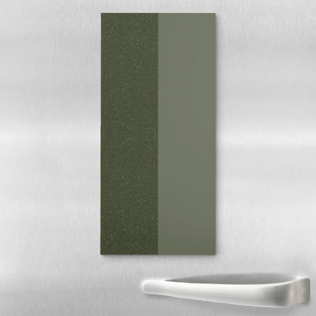 Custom Modern Split Moss Green Magnetic Notepad (In Situ)