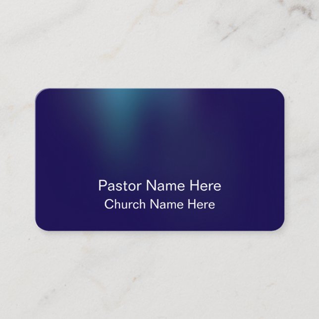 Custom Modern Stylish Christian Church Pastor  Business Card (Front)