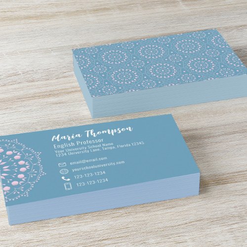 Custom Modern Stylish Pink Blue Chic Simple  Business Card