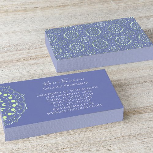 Custom Modern Stylish Purple Green Chic Simple Business Card