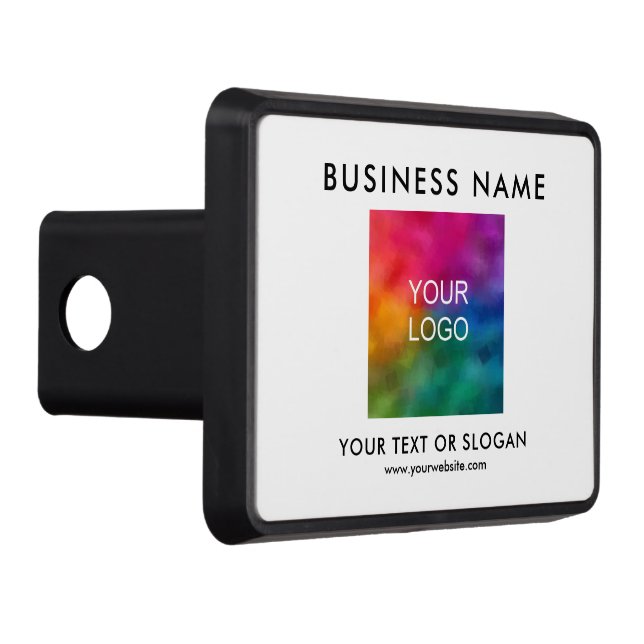 Custom Modern Template Upload Business Logo Here Hitch Cover (Right)
