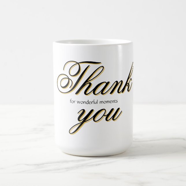 Custom modern thank you  coffee mug (Center)