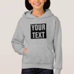 Custom Modern Trendy Template Simple Kids Girls Hoodie<br><div class="desc">Girls Hoodies Pullover Add Image Logo Text Here Apparel Customizable Modern Template Kids' Clothing & Shoes / Girls' Fashion / Clothing / Girls' Hoodies & Sweatshirts / Girls Light Steel Grey Hooded Sweatshirt Pullover / Hoodie / Kids Girls Pullover Hoodie.</div>