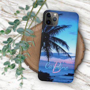 Custom Modern Tropical Island Beach Sunset Photo iPhone 16 Pro Max Case
