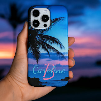 Custom Modern Tropical Island Beach Sunset Photo iPhone 11Pro Max Case