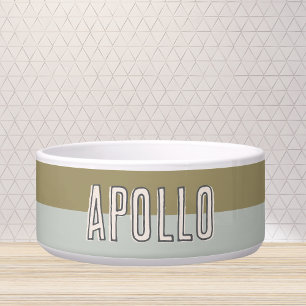 Custom Modern Two Tone Pet Name Bowl