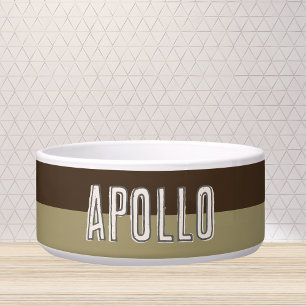 Custom Modern Two Tone Pet Name Bowl