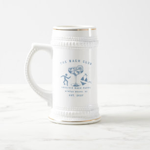 Custom Modern Weekend Bachelorette Beach Party Beer Stein