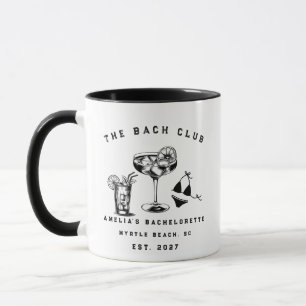 Custom Modern Weekend Bachelorette Beach Party Mug