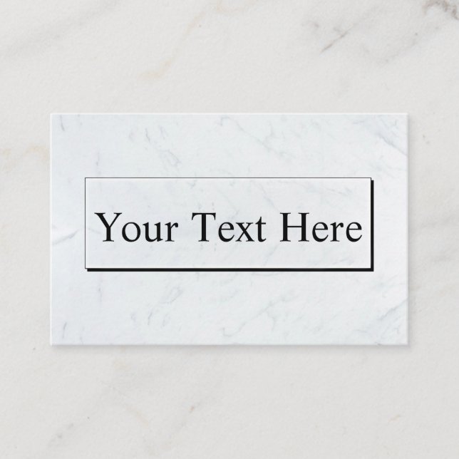 Custom Modern White Marble Elegant Business Cards (Front)