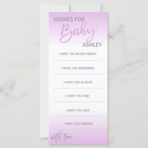 Custom Modern Wishes for BABY Lavender Purple