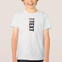 Custom Modern Youth Boys Tri Blend White Fleck