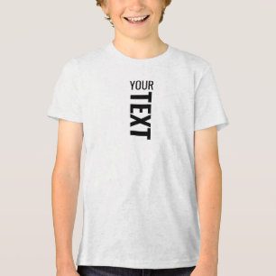 Custom Modern Youth Boys Tri Blend White Fleck Tri-Blend Shirt