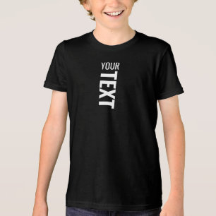 Custom Modern Youth Kids Boys Girls Unisex Black Tri-Blend Shirt