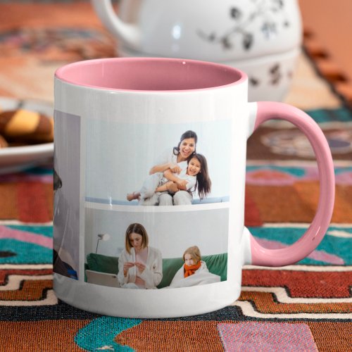 Custom Mom 5 Photos Collage With Personalized Text Mug