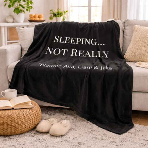 Custom Mom Black White Fleece Blanket