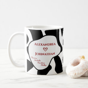 Custom Mom Dad Family Modern Personalize  Coffee Mug