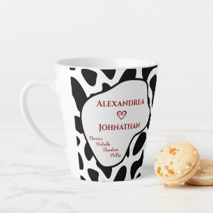 Custom Mom Dad Family Modern Personalize Latte Mug