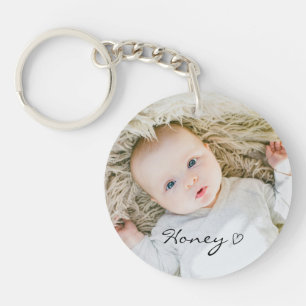 Custom mom day gift, personalized family photo key keychain