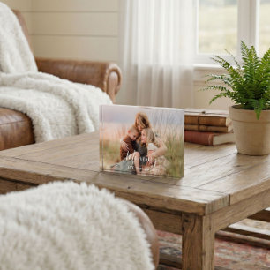 Custom Mom Established Modern Script Photo  Block