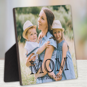 Custom Mom Established Photo Plaque