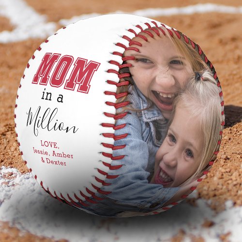 Custom Mom in a Million Photo Baseball