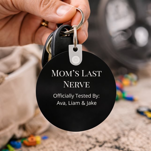 Custom Mom Last Nerve Minimalistic Keychain (Creator Uploaded)