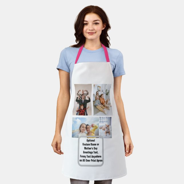 Custom Mom Photo Apron - Personalized Mothers Day (Worn)