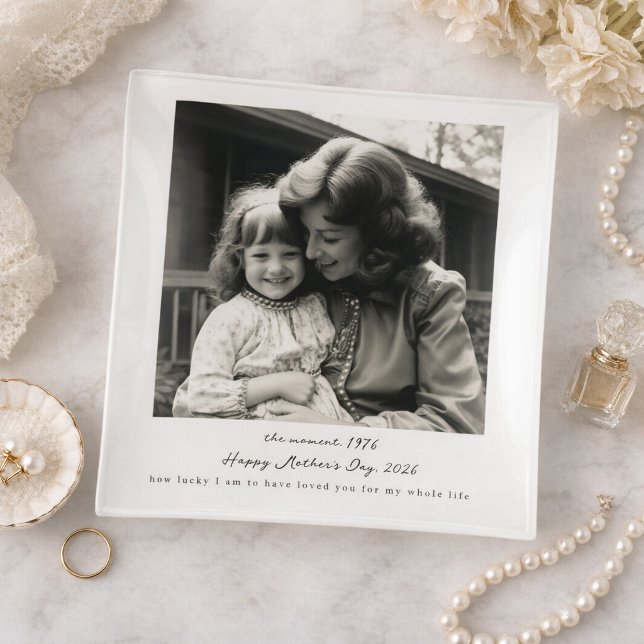 Custom Mom Photo Keepsake Memorial Design Trinket Tray (Creator Uploaded)