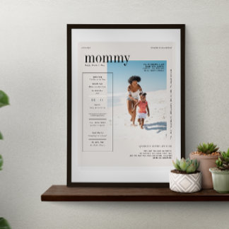 Custom Mom Photo Keepsake Modern Design Poster