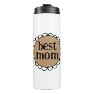 Custom Mom Scalloped Edge Thermal Travel Tumbler