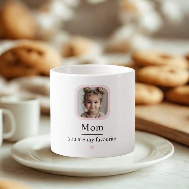 Custom Mom with Child’s Photo Gift Espresso Cup (Creator Uploaded)