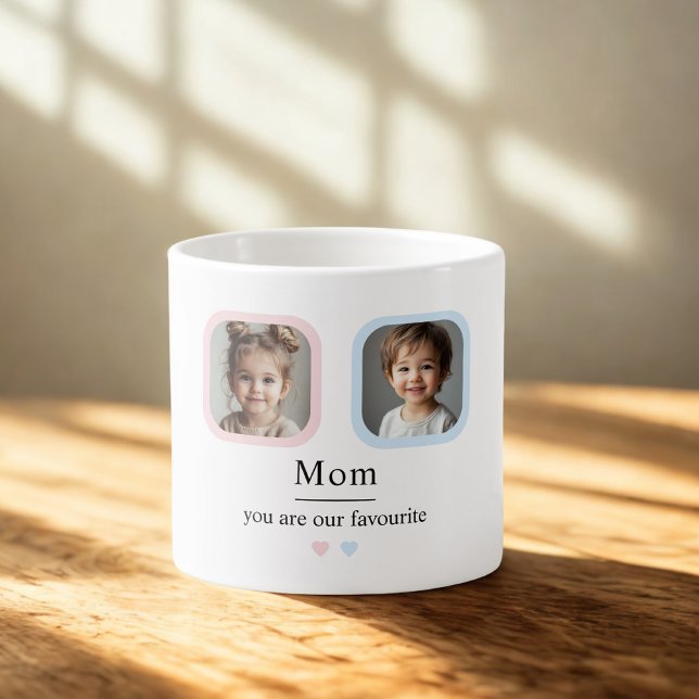 Custom Mom with Kids' Photos | You Are My Favourit Espresso Cup (Creator Uploaded)