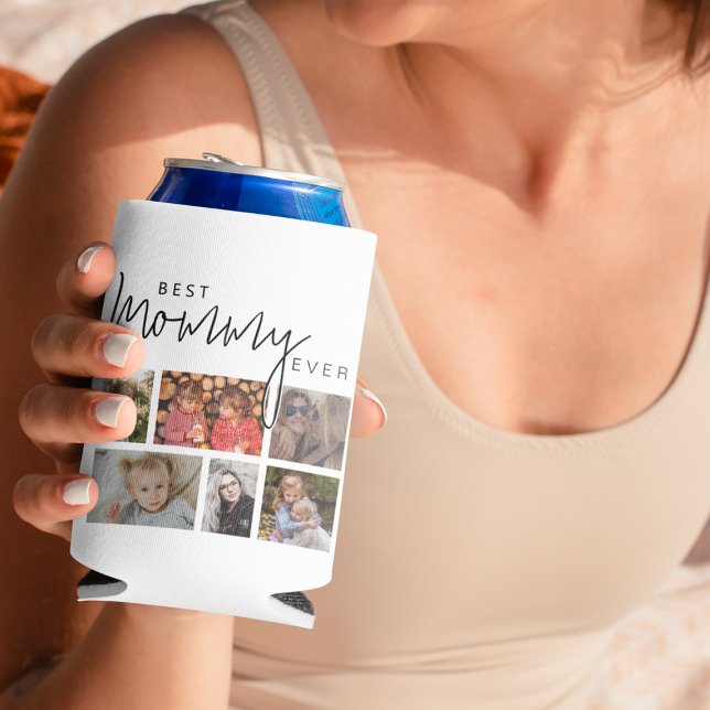 Custom Mommy 12 Photo Collage Can Cooler (Creator Uploaded)