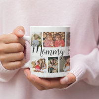 Custom Mommy 12 Photo Collage Coffee