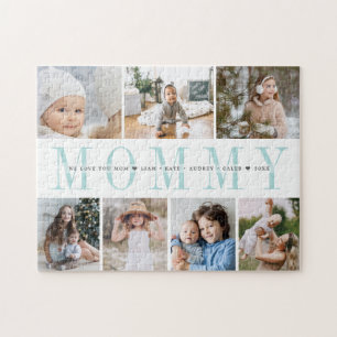 Custom Mommy 7 Photo Kids Collage Jigsaw Puzzle
