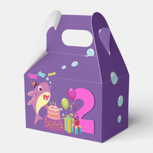 Custom Mommy Aunty Papa Daddy Shark Birthday Gift Favor Boxes