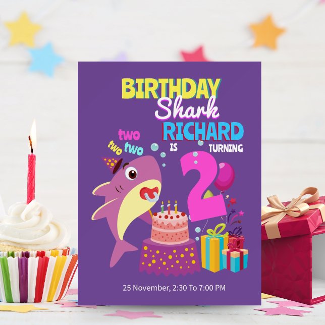 Custom Mommy Aunty Papa Daddy Shark Birthday Gift Foam Board (Creator Uploaded)