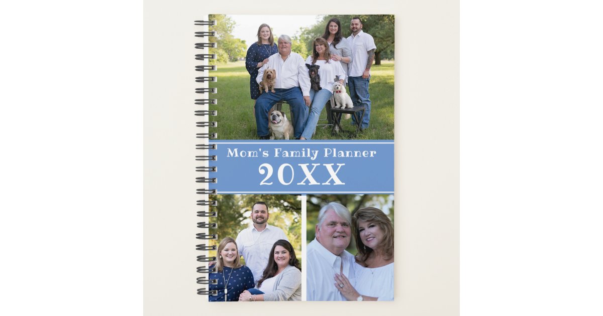 custom-mom-s-family-calendar-photo-blue-modern-planner-zazzle