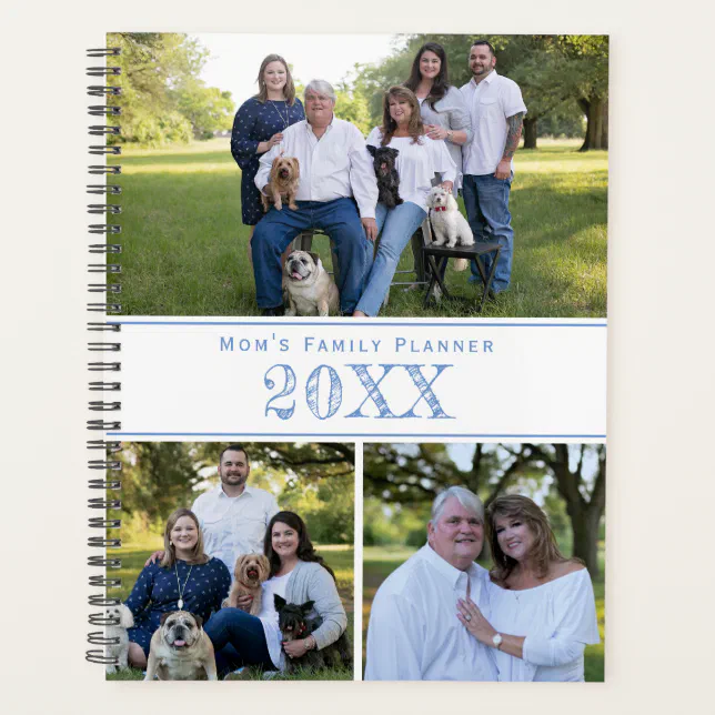 Custom Mom's Family Calendar Photo Modern Planner Zazzle