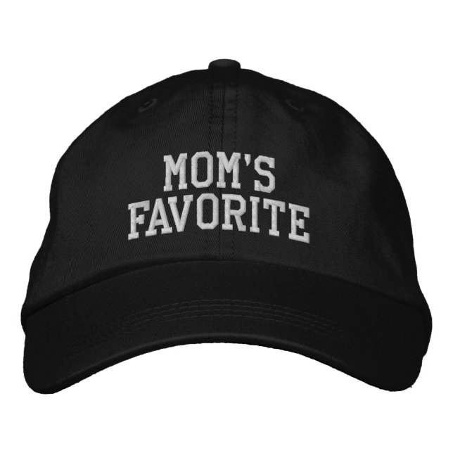 Custom Mom's Favorite Her Birthday Gift for him Embroidered Baseball Cap (Front)