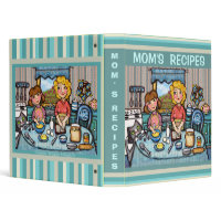 Custom Mom's Recipe Binder Scrapbook binder