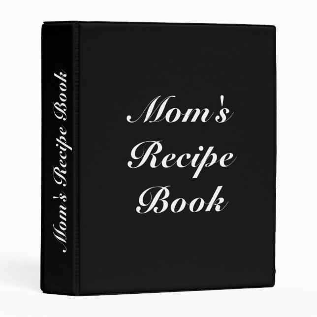 Custom Mom's Recipe Book Mother's day Birthday Mini Binder (Front/Spine)