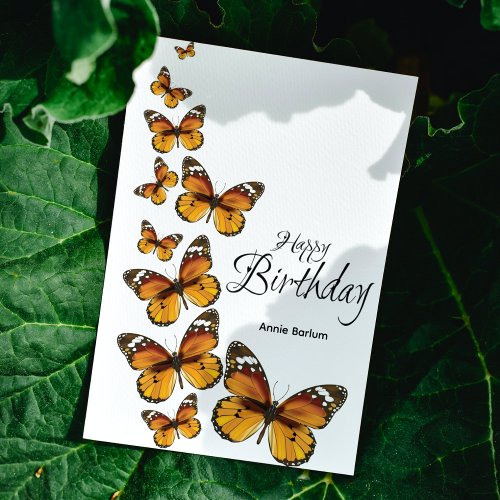 Custom Monarch Butterfly Birthday Card
