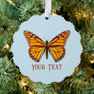 Custom Monarch Butterfly Ornament Card