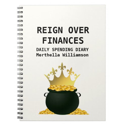 Custom Money Management Spending Diary Notebook