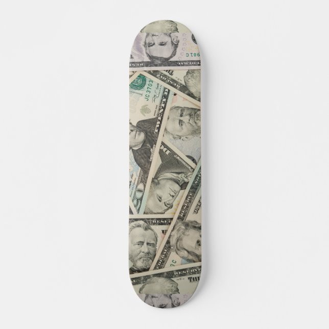 Custom Money Print Skateboard (Front)